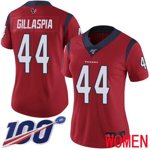 Houston Texans Limited Red Women Cullen Gillaspia Alternate Jersey NFL Football #44 100th Season Vapor Untouchable